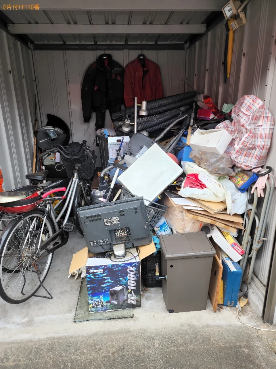 自転車、テレビ、ゴミ箱、ダンボール、パイプ椅子、一般ごみ等の回収