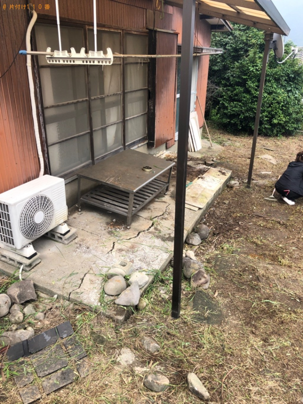 木材、照明器具、スコップ等の回収と草刈り作業ご依頼 お客様の声